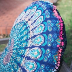 特大サイズ！マンダラ丸型クッションカバー【約105cm】 - サブ2