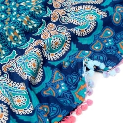 特大サイズ！マンダラ丸型クッションカバー【約105cm】 - サブ5