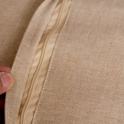 サンドベージュのマンダラクッションカバー - サブ5