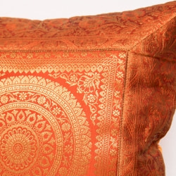 金糸入りのインド伝統柄クッションカバー　曼荼羅 - サブ2