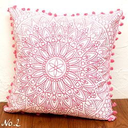 マンダラ柄のシンプルクッションカバー - サブ3