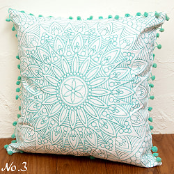 マンダラ柄のシンプルクッションカバー - サブ4