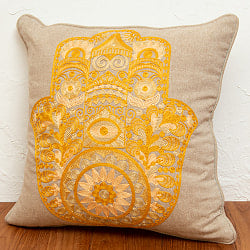 身を守る護符 ハムサの手 刺繍クッションカバー - サブ2