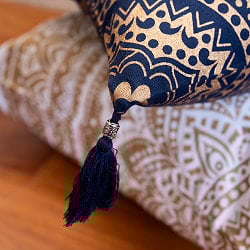 ゴールド曼荼羅プリントのクッションカバー - サブ5