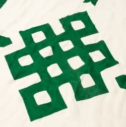 チベットのレストランのれん - 緑 - サブ2