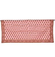 【裏地付き】インドのコットンカフェカーテン【伝統模様】 - ペールピンクの商品写真