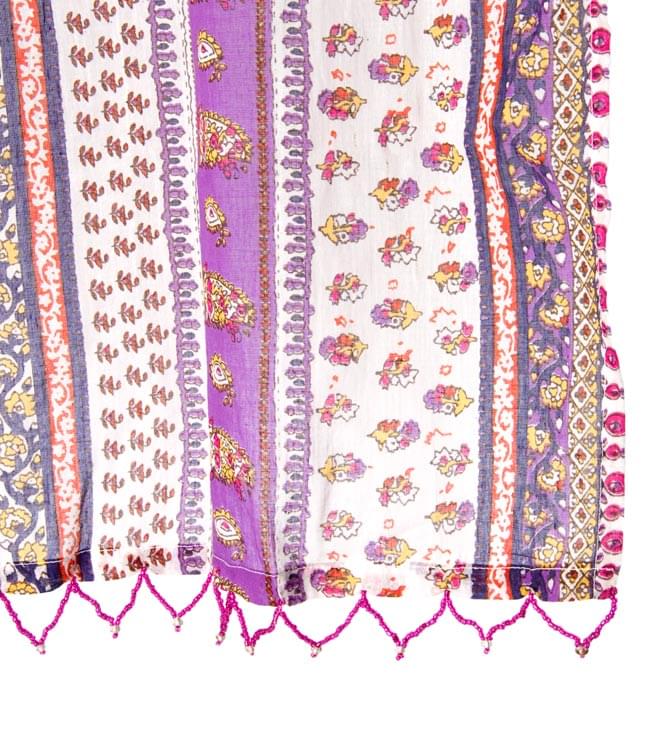 インドのコットンのれん【伝統模様】 - 紫系 の通販 - TIRAKITA.COM