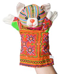 モン族の手作りパペット指人形 - ねこ の通販 - TIRAKITA.COM