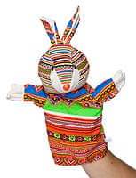 モン族の手作りパペット指人形 - うさぎの商品写真