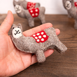 手作りのぬくもり　ネパールフェルトのアルパカ - サブ5