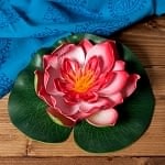 〔約17cm〕水に浮かぶ 睡蓮の造花 フローティングロータス - ビビットピンクの商品写真