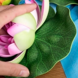 〔約17.5cm〕水に浮かぶ 睡蓮の造花 フローティングロータス - サブ5