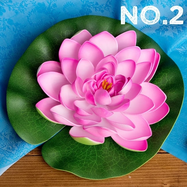 〔約20cm〕水に浮かぶ 睡蓮の造花 フローティングロータス 11 - 【No.2】ピンク