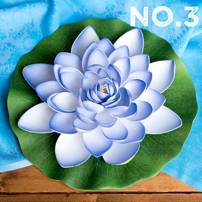 〔約27.5cm〕水に浮かぶ 睡蓮の造花 フローティングロータス 12 - 【No.3】パープル
