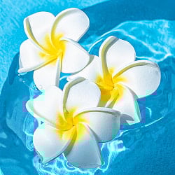 〔約6cm x 3個セット〕水に浮かぶ プルメリアの造花 インドネシア・バリの心の花