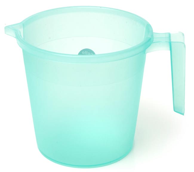 インドのトイレセット - バケツとハンドペール【薄グリーン】 4 - ハンドペールの写真です