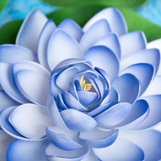 【お得な30個セット アソート】〔約27.5cm〕水に浮かぶ 睡蓮の造花 フローティングロータス 3 - 上からの写真です