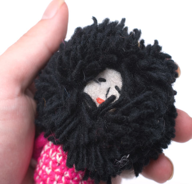 【3個セット】【ネパールのゆるきゃら?】あふろらいおん 4 - 毛むくじゃらで顔がうまっちゃってる子もいます