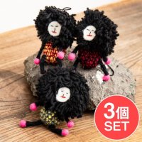 【3個セット】【ネパールのゆるきゃら？】あふろらいおん(SET-GENE-335)