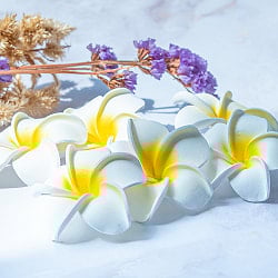 〔約6cm x 60個セット〕水に浮かぶ プルメリアの造花 インドネシア・バリの心の花 - サブ4