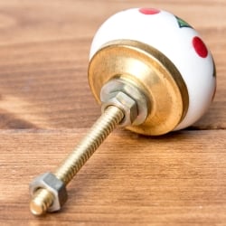 アジアンデザインの取っ手 陶器のプルノブ(ドアノブ)〔約3cm〕 - サブ2