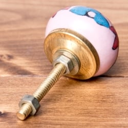アジアンデザインの取っ手 陶器のプルノブ(ドアノブ)〔約3cm〕 - サブ2