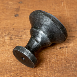 槌目仕上げ アイアンプルノブ ヴィンテージ調 直径4cm - サブ5