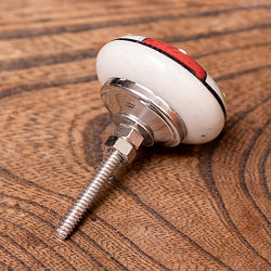 〔約平型〕アジアンデザインの取っ手 陶器のプルノブ(ドアノブ)〔約4cm〕 - サブ2