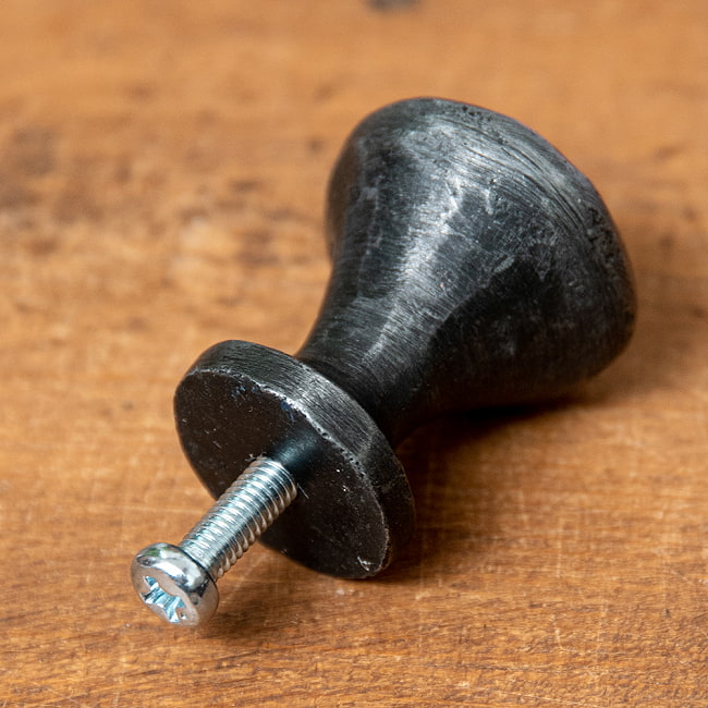 【10個セット】槌目仕上げ アイアンプルノブ ヴィンテージ調 直径2.4cm 8 - M4（ピッチ0.7）規格のネジが適合します。