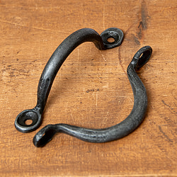 【10個セット】アイアン ドアハンドル ヴィンテージ調 ブリッジ型 幅9.5cm - サブ2