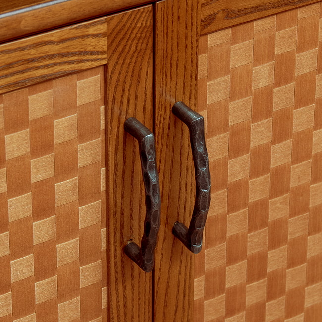 【20個セット】槌目仕上げ アイアンドアハンドル ヴィンテージ調 幅15cm 3 - 使用例になります。