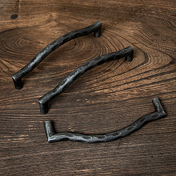 【20個セット】槌目仕上げ アイアンドアハンドル ヴィンテージ調 幅17cm - サブ2