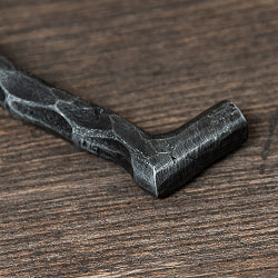 【10個セット】槌目仕上げ アイアンドアハンドル ヴィンテージ調 幅12.5cm - サブ5