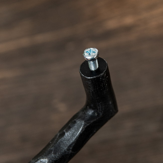 【10個セット】槌目仕上げ アイアンドアハンドル ヴィンテージ調 幅12.5cm 6 - M4（ピッチ0.7）規格のネジが適合します。