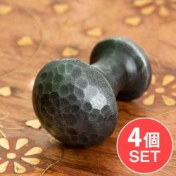【4個セット】槌目仕上げ アイアンプルノブ ヴィンテージ調 直径3cm(SET-GENE-276)