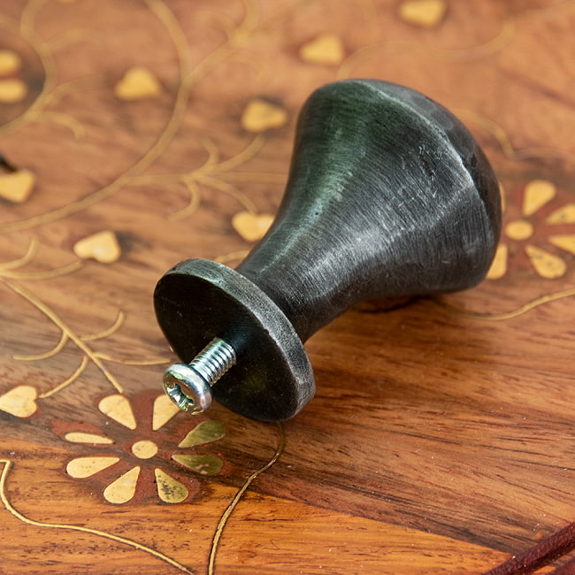 【10個セット】槌目仕上げ アイアンプルノブ ヴィンテージ調 直径3cm 8 - M4（ピッチ0.7）規格のネジが適合します。