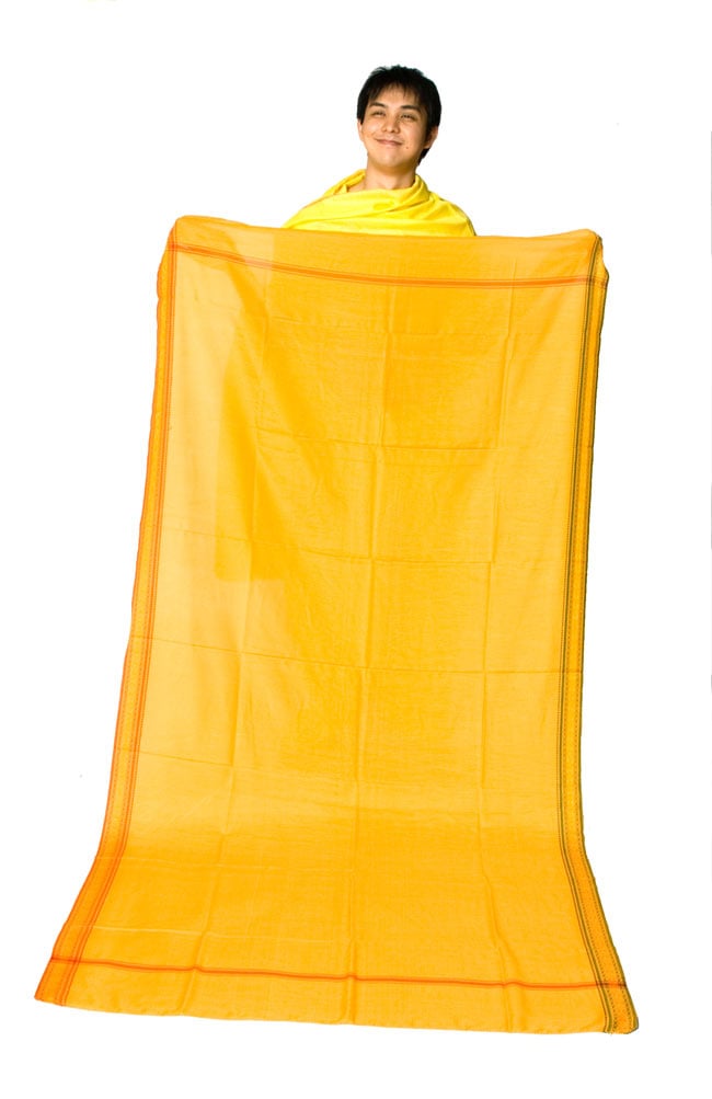 ドーティ・ドゥパッタセット - 紫の商品写真 8枚目 ドゥパッタを広げてみました。通常は布としても十分お使いいただけます。