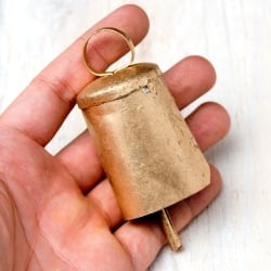 【3個セット】手作りのやさしい音色 インドの銅仕上げベル-【3.5cm*6.5cm】 - サブ5