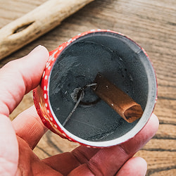 ジュート紐とハンドペイントの 手作りベル インドの素朴な味わい 縦：約9cm 横：約6.5cm  鐘形 赤 - サブ5