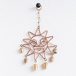 インドの銅仕上げハンギング - 太陽神スーリャ - サブ5
