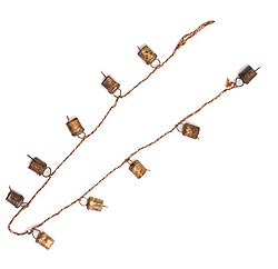 ドアチャイムなどへ!手作りのやさしい音色 インドの銅仕上げカウベル-【5cm*3.5cm*130cm】 - サブ4