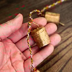ドアチャイムなどへ！手作りのやさしい音色 インドの銅仕上げカウベル-【3cm*2cm*100cm】 - サブ2