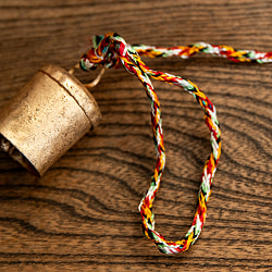 ドアチャイムなどへ！手作りのやさしい音色 インドの銅仕上げカウベル-【3cm*2cm*100cm】 - サブ5