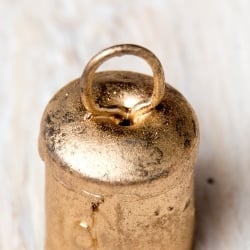 【5個セット】手作りのやさしい音色 インドの銅仕上げベル-【1.7cm*2.3cm】 - サブ3