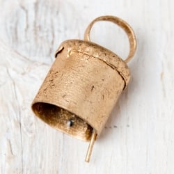 【3個セット】手作りのやさしい音色 インドの銅仕上げベル-【2cm*2.5cm】 - サブ2