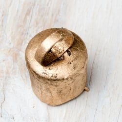 【3個セット】手作りのやさしい音色 インドの銅仕上げベル-【2cm*2.5cm】 - サブ3
