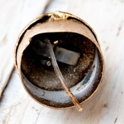 【3個セット】手作りのやさしい音色 インドの銅仕上げベル-【2cm*2.5cm】 - サブ4