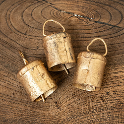 【送料無料・7個セット】【3個セット】手作りのやさしい音色 インドの銅製ベル-【2.5cm*1.8cm】 - サブ2