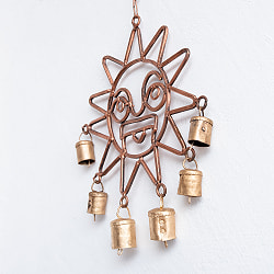 【送料無料・6個セット】インドの銅製ハンギング - 太陽神スーリャ - サブ4