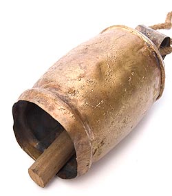 【送料無料・4個セット】ドアチャイムなどへ！手作りのやさしい音色 インドの銅製カウベル-【10cm*19cm】 - サブ3